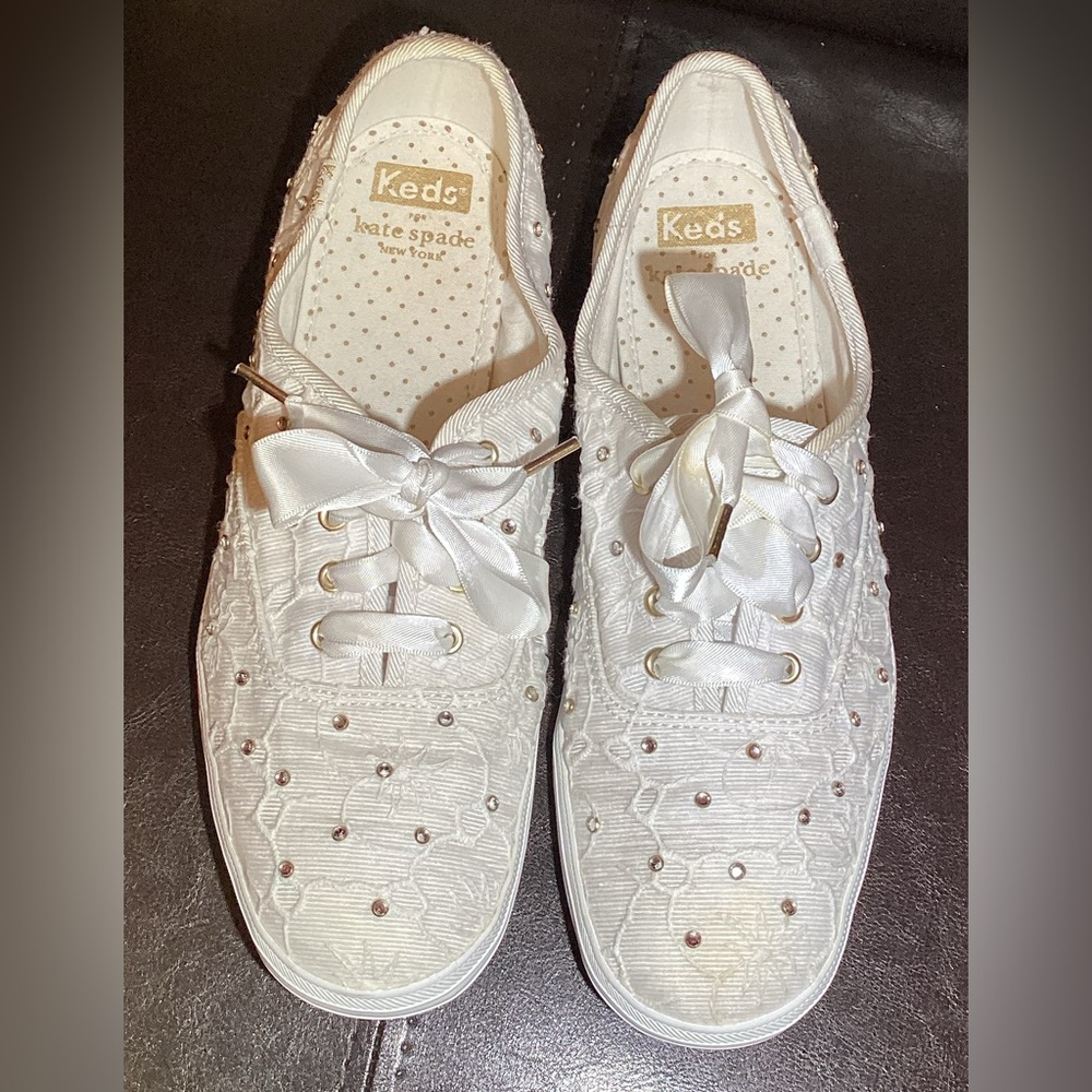 Keds Kate spade White lace Sneakers size 8